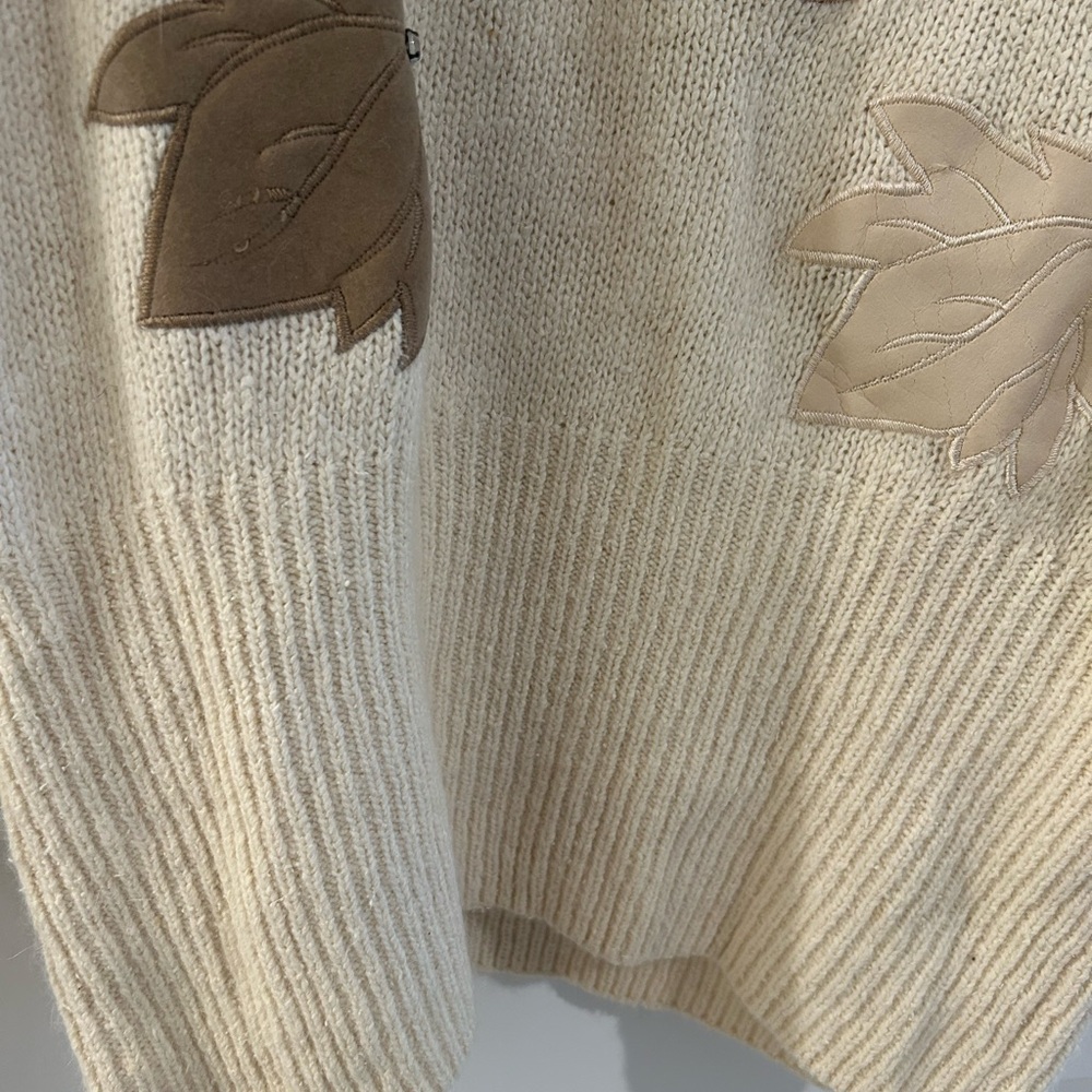 Vintage Silk Angora Turtleneck Sweater Cream Size M - Picture 3 of 14